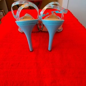 Gianni Bini blue clear checkered  shoes.